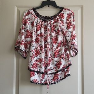 Off shoulder floral top
